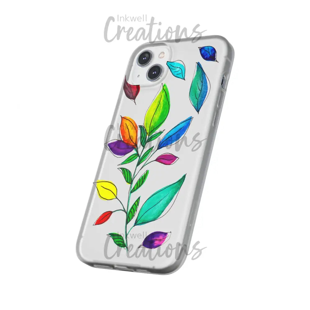Watercolour Leaves - Flexi Case Phone