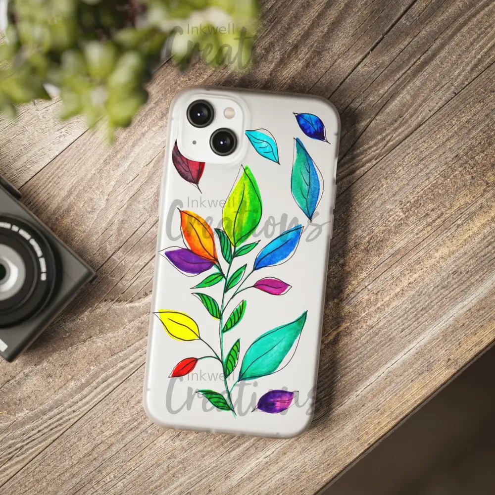 Watercolour Leaves - Flexi Case Phone