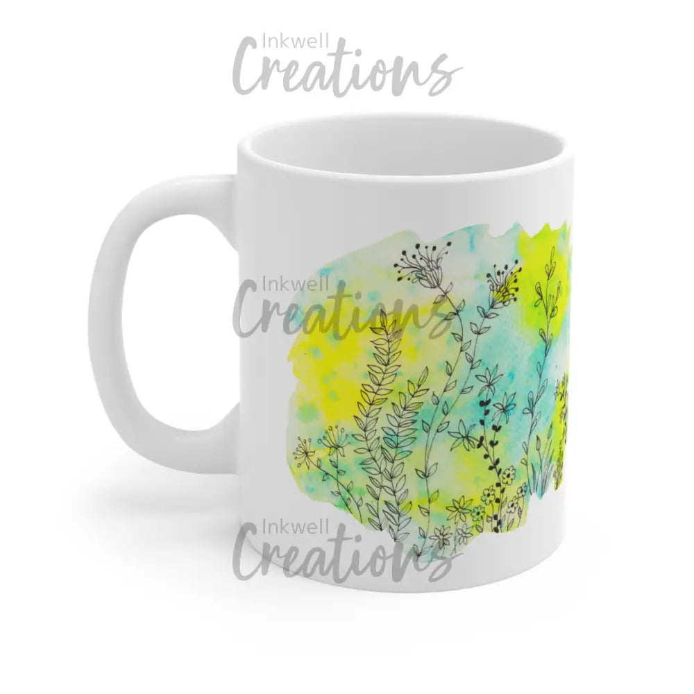 Watercolour Leaves - Mug 11Oz