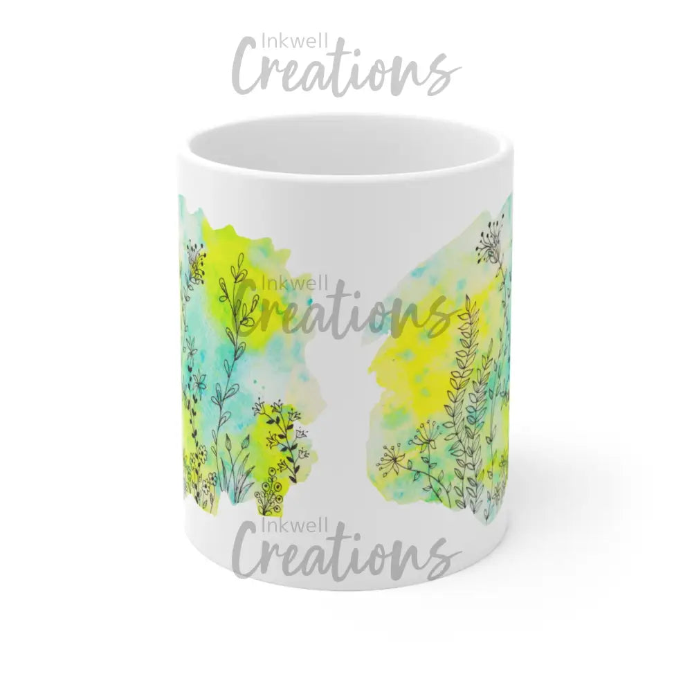 Watercolour Leaves - Mug 11Oz