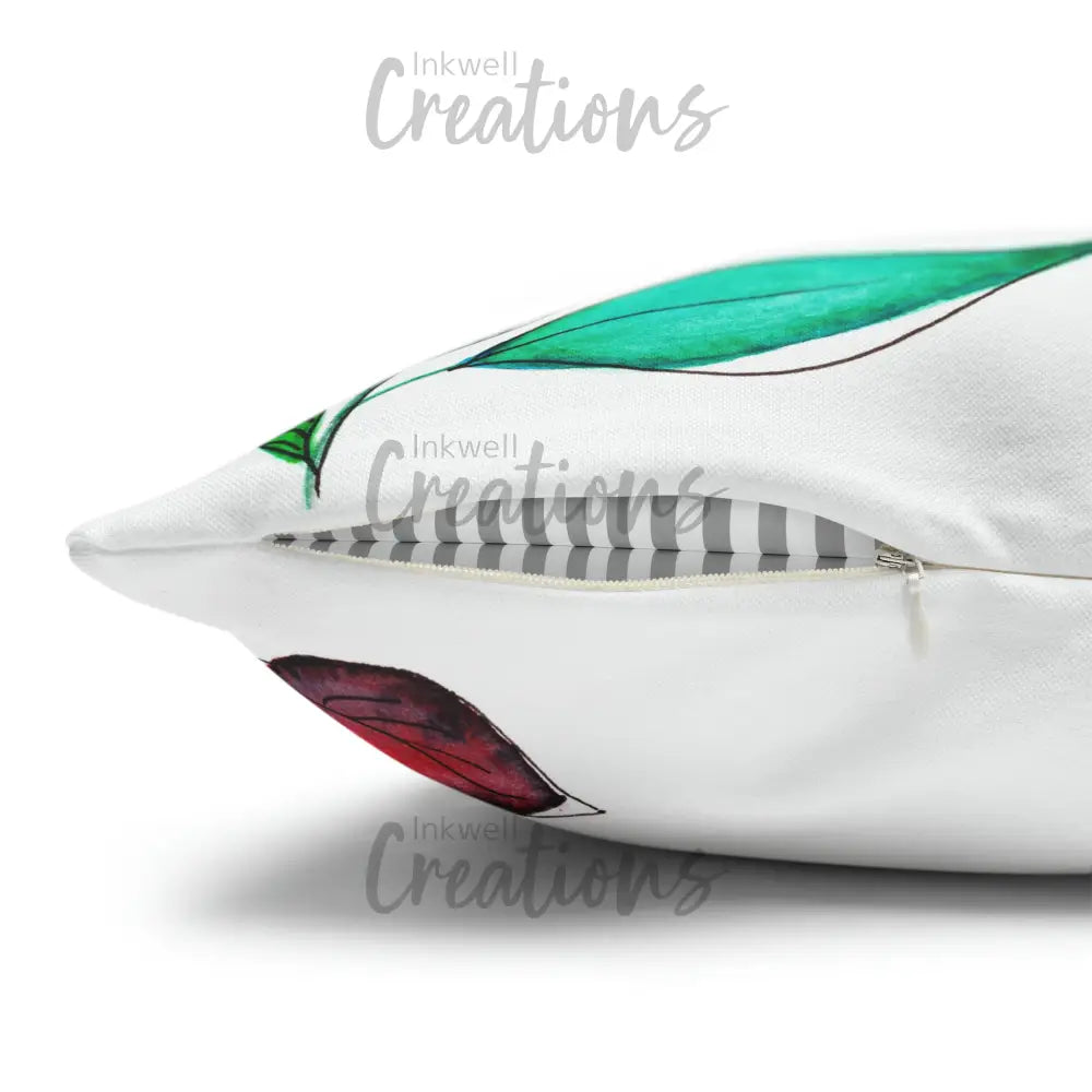 Watercolour Leaves - Polyester Cushion Cover Home Decor