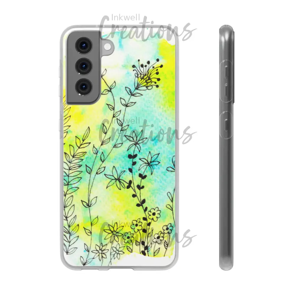 Bloomin Watercolour Flowers - Flexi Case Phone