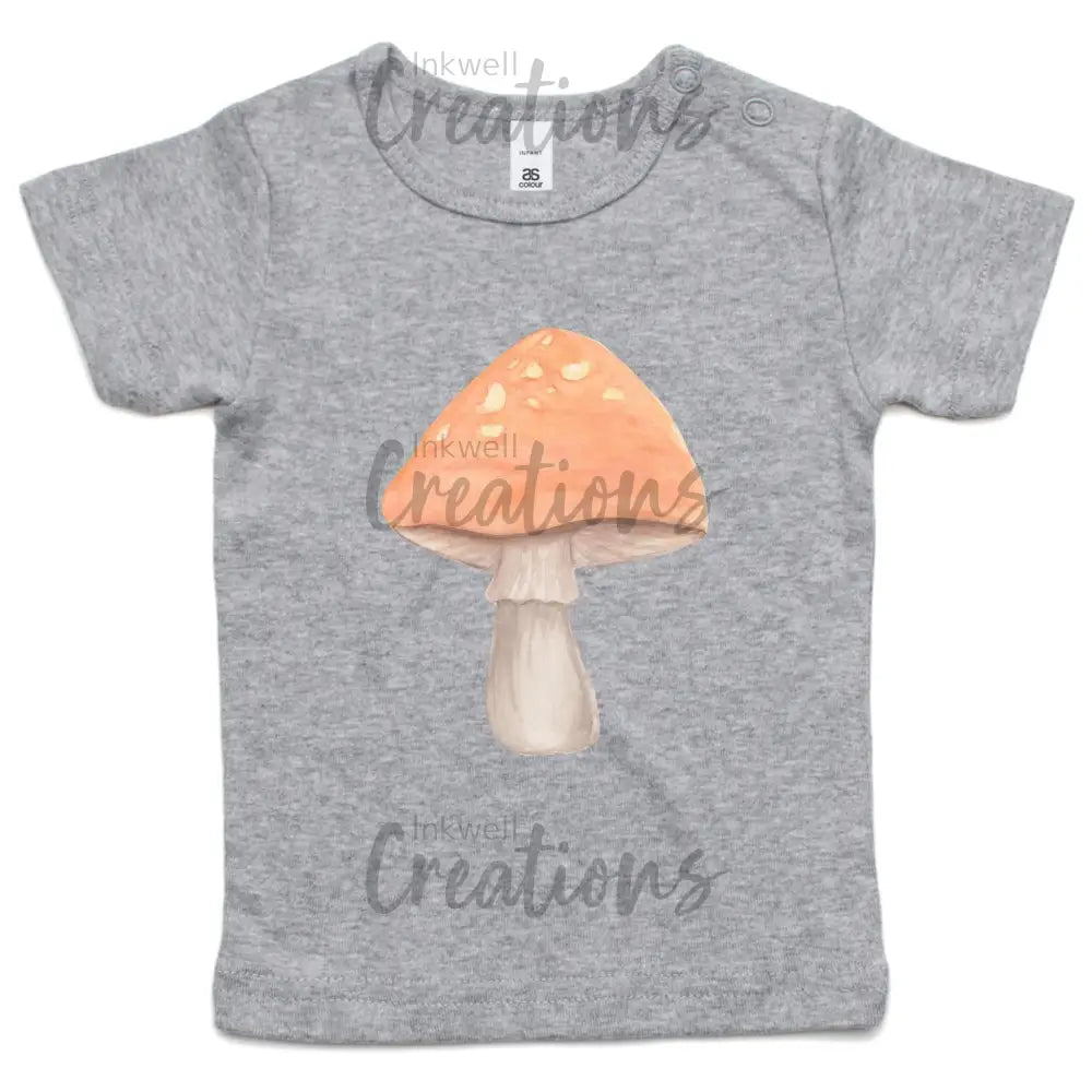 Mushroom - Infant Tee Grey Marle / 0-3M