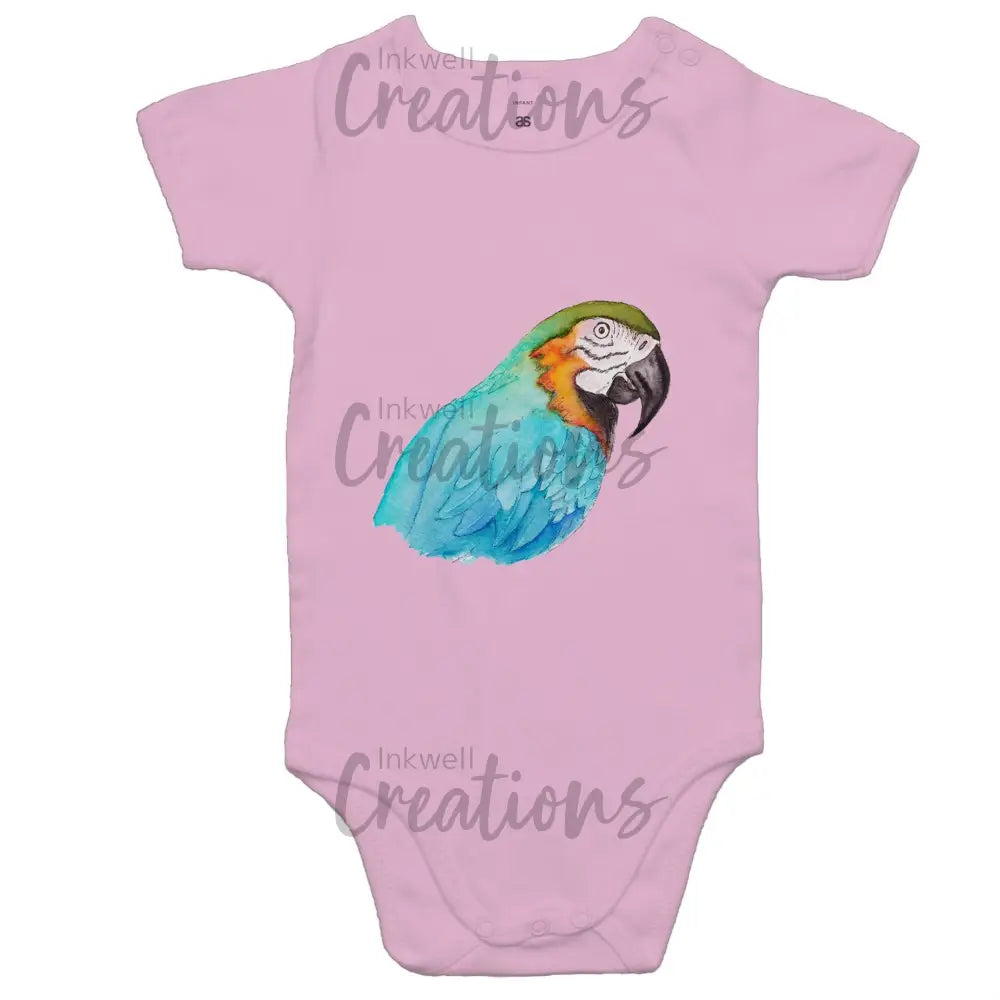 Parrot - Baby Onesie Romper Pink / 0-3M