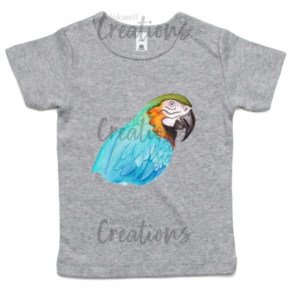 Parrot - Infant Wee Tee Grey Marle / 0-3M