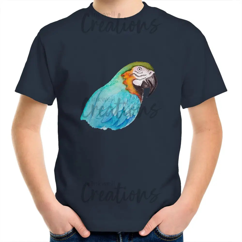 Parrot Colour Kids Youth T-Shirt Navy / 2