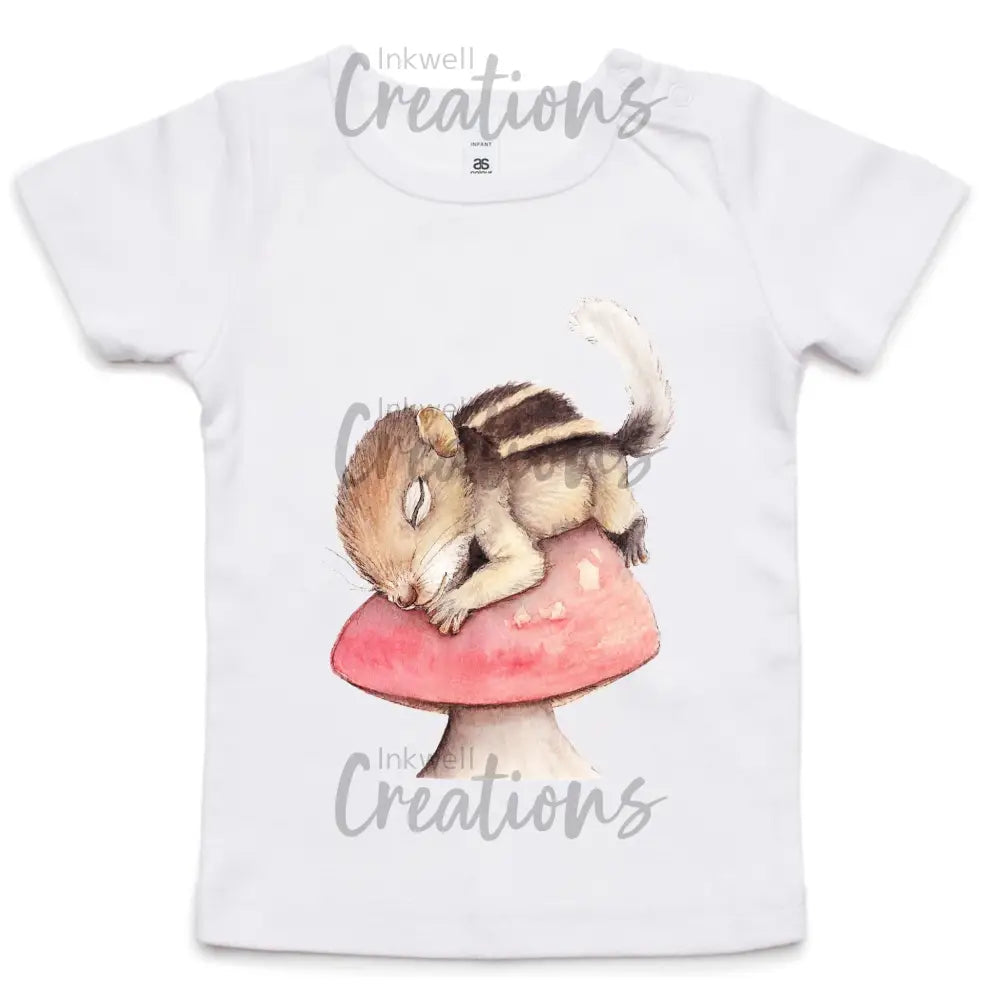 Sleeping Squirrel - Infant Tee White / 0-3M