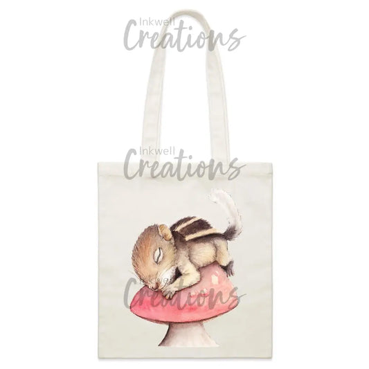 Sleeping Squirrel - Parcel Canvas Tote Bag