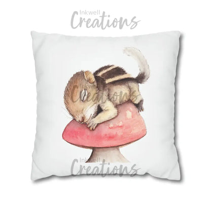 Sleeping Squirrel - Polyester Cushion Cover 20 × Home Decor