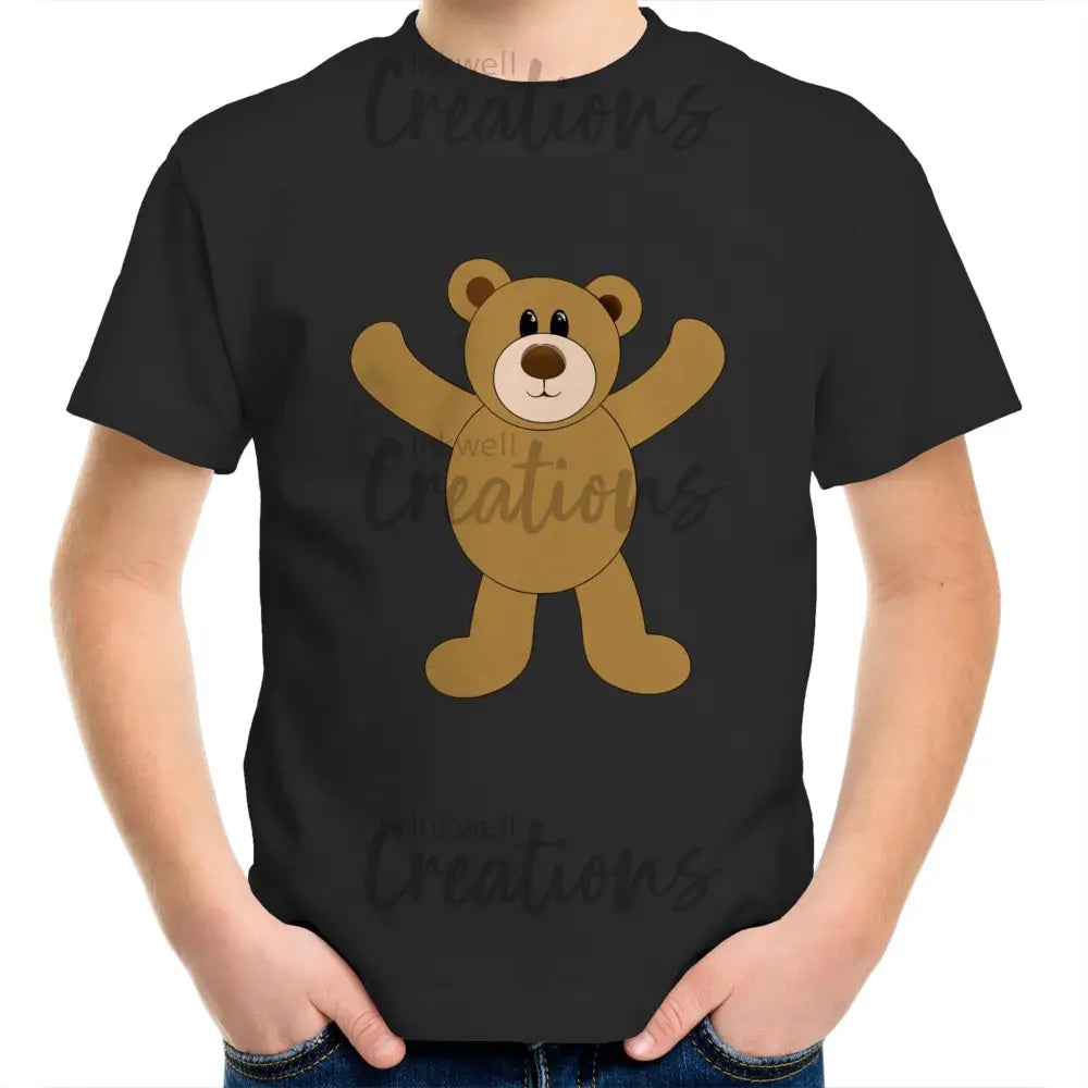 Teddy Bear Kids T-Shirt Black / 2