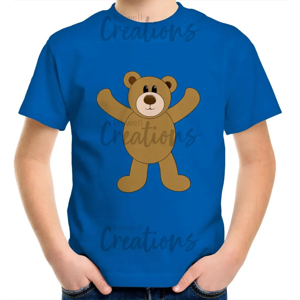 Teddy Bear Kids T-Shirt Bright Royal / 2
