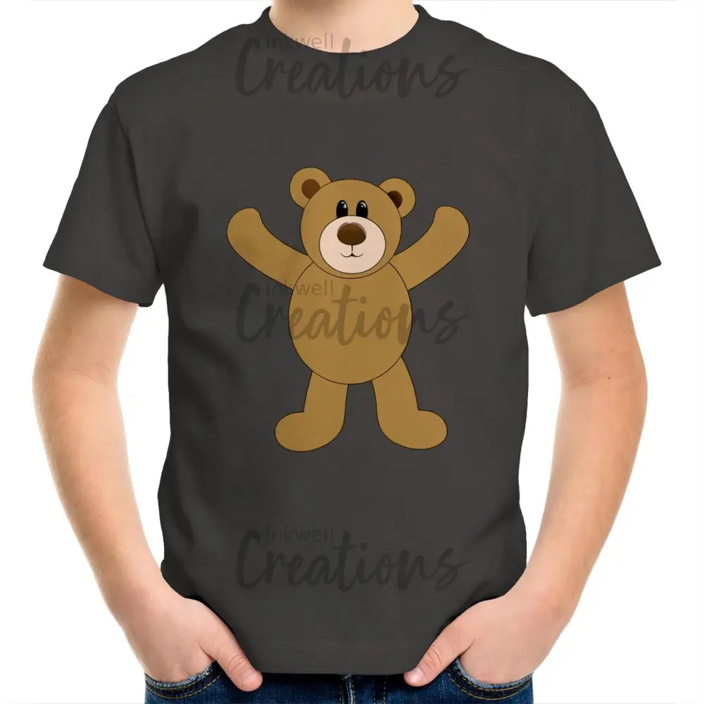 Teddy Bear Kids T-Shirt Charcoal / 2