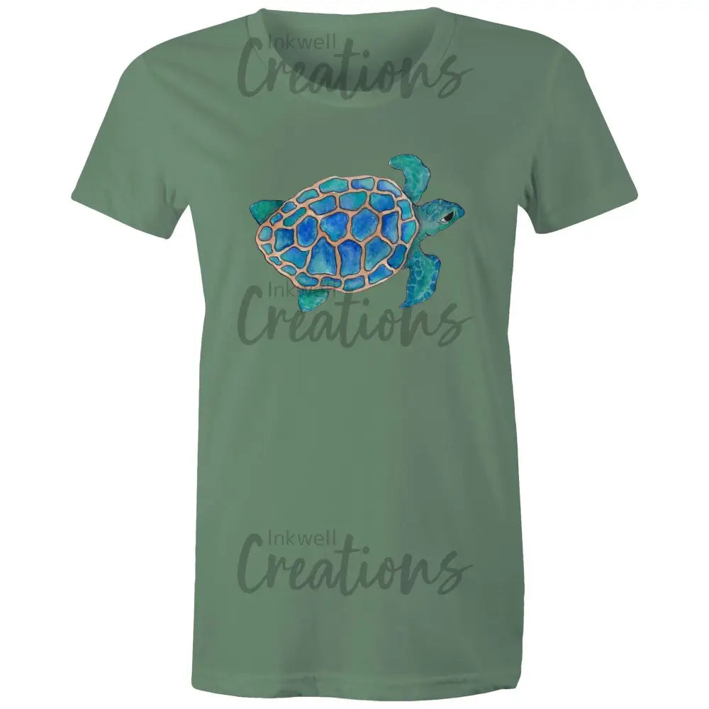 Turtle - Womens Maple Tee Sage / Extra Small