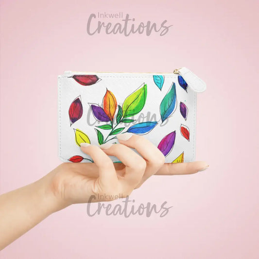Watercolour Leaves - Mini Clutch Bag Bags