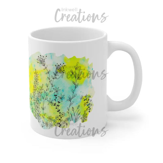 Watercolour Leaves - Mug 11Oz