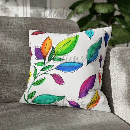 Watercolour Leaves - Polyester Cushion Cover Home Decor
