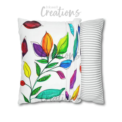 Watercolour Leaves - Polyester Cushion Cover Home Decor